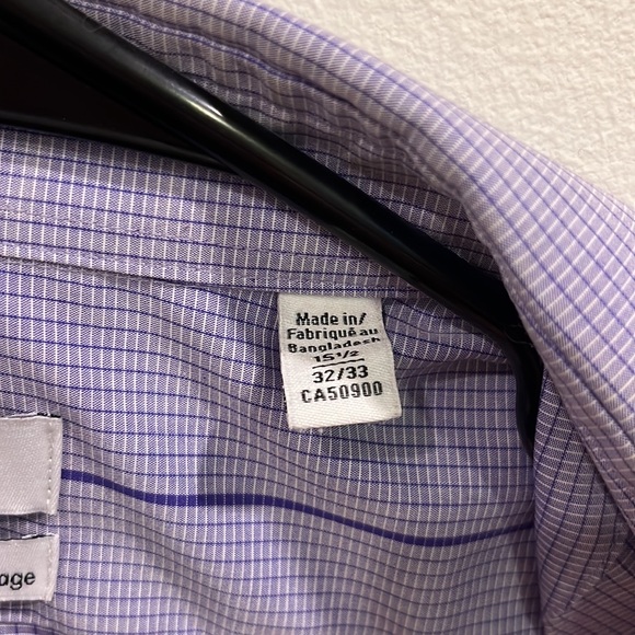 Men’s lavender Calvin Klein Slim Fit Button Down Formal Shirt - Picture 3 of 4